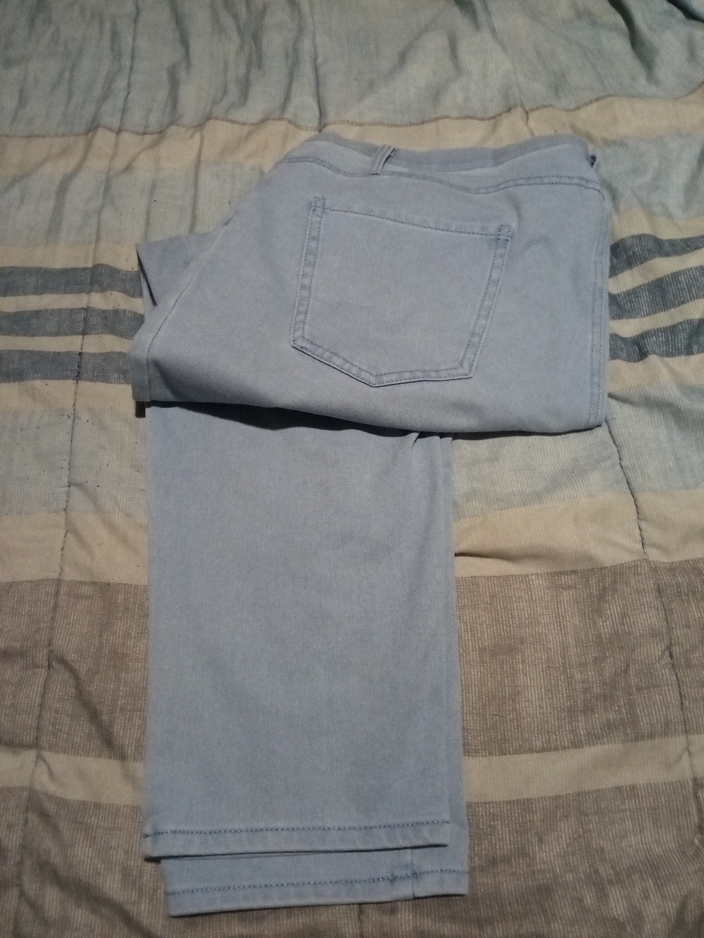Faded Glory Light Blue Jean Women’s Stretch Capri 20 XXL